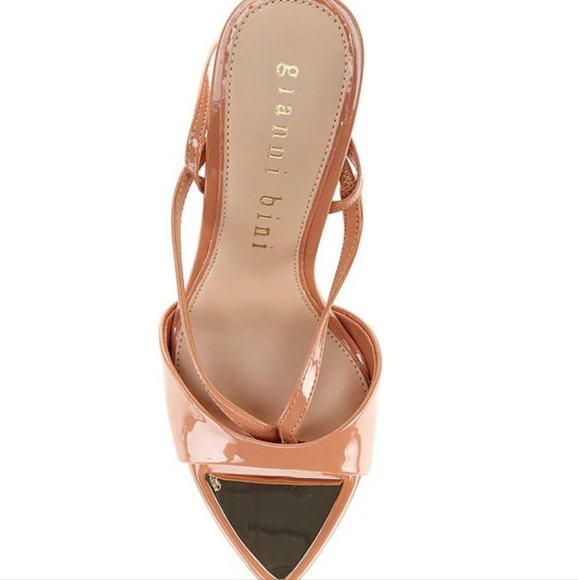 Gianni Bini Misha Patent Leather Ankle Wrap-Up Dress Sandals - Picture 4 of 10